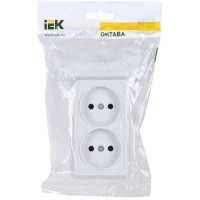 розетка силовая IEK Октава ERO20-K01-10-DC Белый