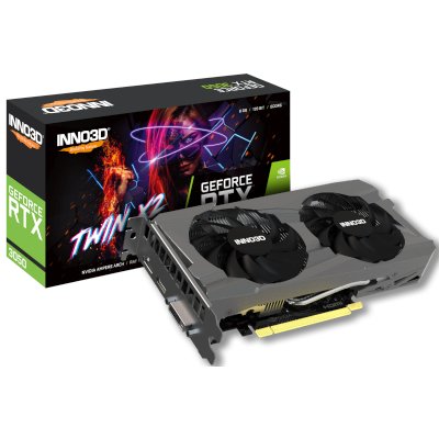 видеокарта Inno3D nVidia GeForce RTX 3050 Twin X2 8Gb N30502-08D6-1711VA41