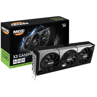 видеокарта Inno3D nVidia GeForce RTX 5080 X3 Gaming OC 16Gb G50803-16D7X-17603930