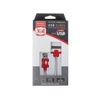 USB кабель 3Cott 3C-CLDC-064BR-IP4 Белый, красный
