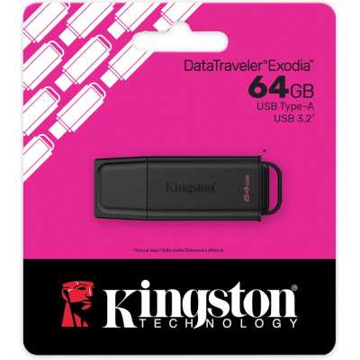 флешка Kingston 64GB DataTraveler Exodia DTXG2/64GB Черный