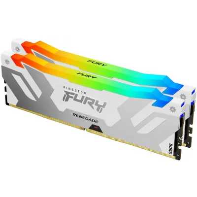 оперативная память Kingston Fury Renegade Silver/White RGB XMP KF572C38RWAK2-32