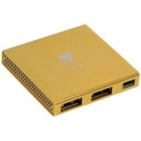 разветвитель USB Konoos UK-36 желтый