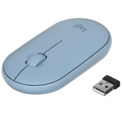мышь Logitech Pebble M350 Blue Gray 910-005598 Серый