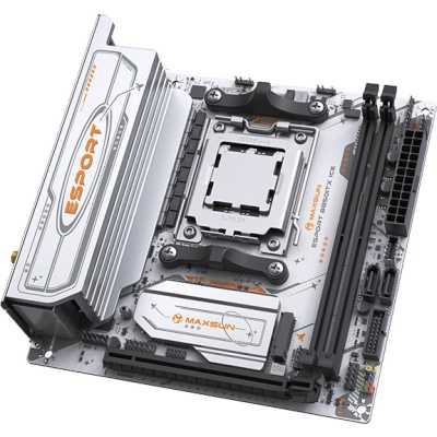 материнская плата Maxsun eSport B850ITX WiFi ICE Белый