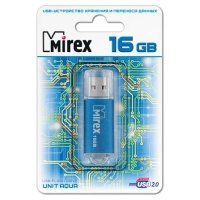флешка Mirex 16GB 13600-FMUAQU16 Синий