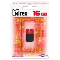 флешка Mirex 16GB 13600-FMUART16 Черный, красный