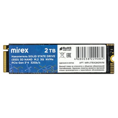 SSD диск Mirex 2Tb MIR-2TB3QM2NVM Черный
