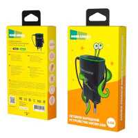 сетевое зарядное устройство More choice NC40m Black-Green Черный