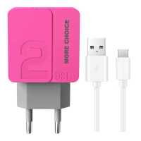 сетевое зарядное устройство More choice NC46a Pink Розовый