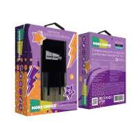 сетевое зарядное устройство More choice NC52QC Black Черный