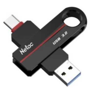 флешка Netac 64GB NT03US18C-064G-32BK Черный, красный