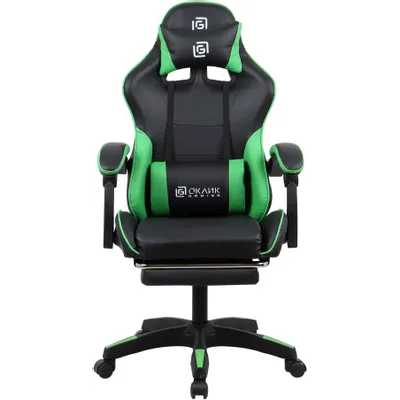 игровое кресло Oklick Camper Black/Green черно-зеленый