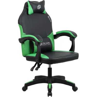 игровое кресло Oklick Spirit Black/Green черно-зеленый