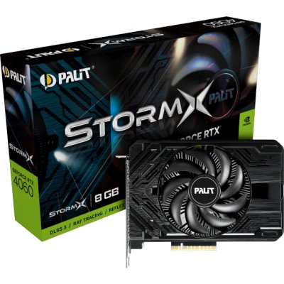 видеокарта Palit nVidia GeForce RTX 4060 StormX 8Gb NE64060019P1-1070F