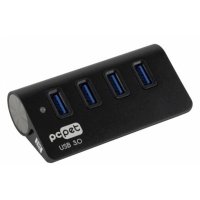 разветвитель USB PC PET BW-U3058A Aluminium black черный