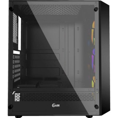 корпус PowerCase Rhombus X3 Mesh LED Black