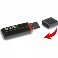 флешка Qumo 16GB QM16GUD3-SP-black Черный