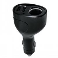 разветвитель автоприкуривателя Ginzzu GA-4715UB Черный
