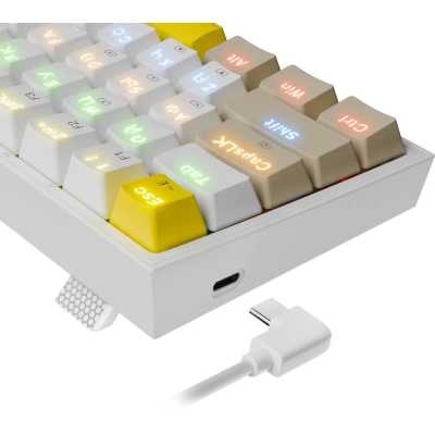 клавиатура Redragon Fizz White 72596 Белый, серый, желтый
