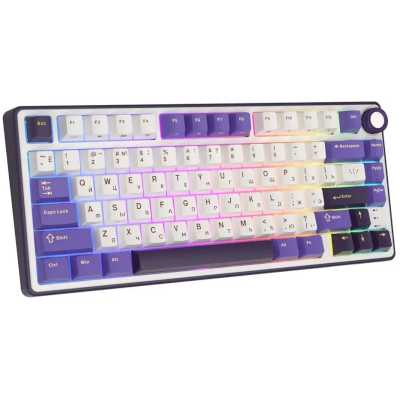 клавиатура Royal Kludge R75 6935280824722 Белый-фиолетовый