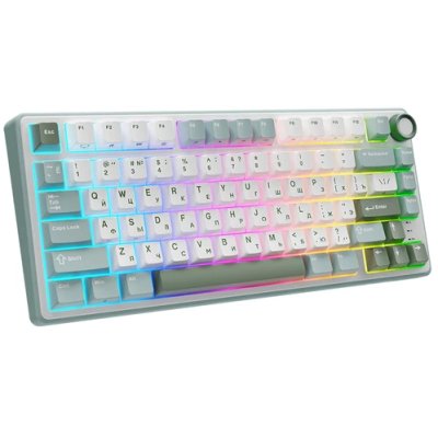 клавиатура Royal Kludge R75 Sky Cyan 6935280823916 Белый-голубой