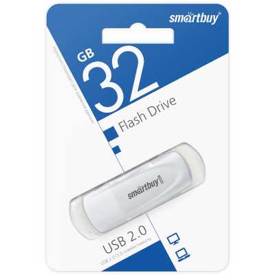 флешка SmartBuy 32GB SB032GB2SCW Белый
