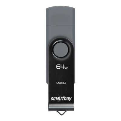 флешка SmartBuy 64GB SB064GB3DUOTWK Черный, серый