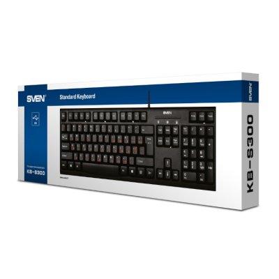 клавиатура Sven KB-S300 Black USB Черный