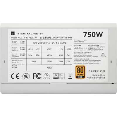 блок питания Thermalright 750W TR-TG750S-W Белый