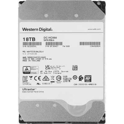 жесткий диск WD Ultrastar DC HC550 18Tb WUH721818ALE6L4 0F38467 Серебристый