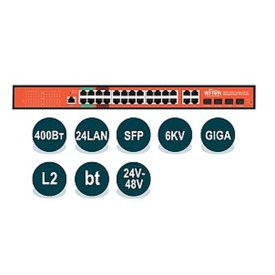 коммутатор Wi-Tek WI-PMS328GF-Alien