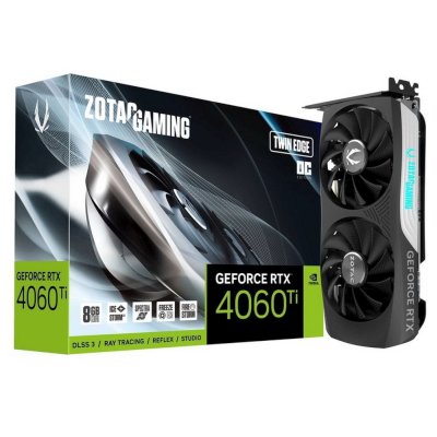 видеокарта Zotac nVidia GeForce RTX 4060 Ti Twin Edge OC 8Gb ZT-D40610H-10M